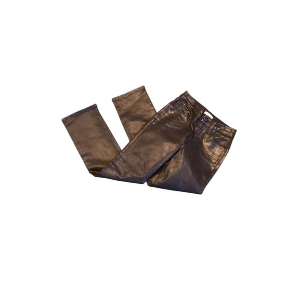 Good American Black Shinny Skinny Pants - Picture 2 of 7